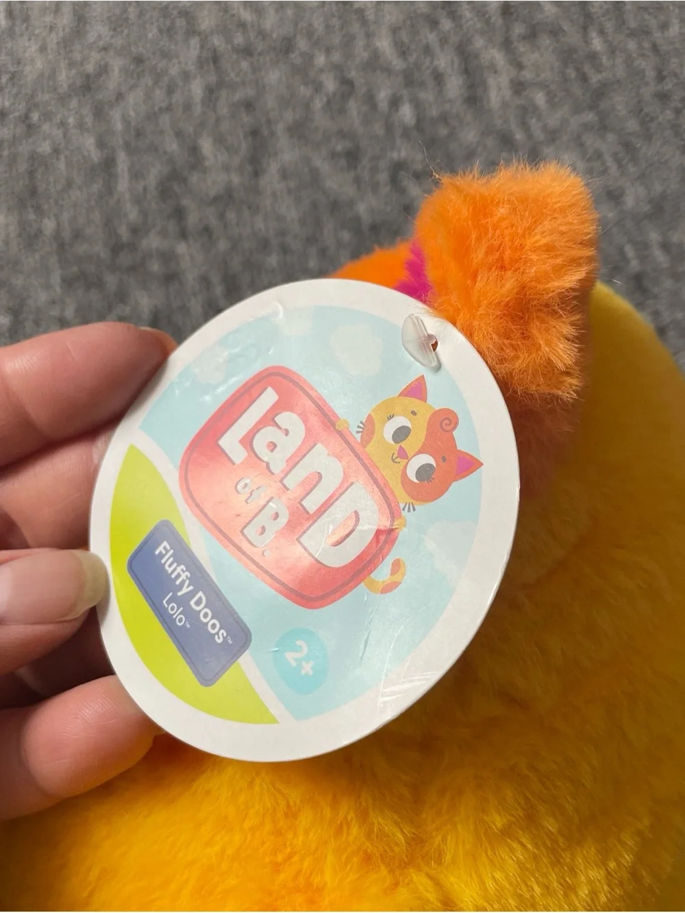 Land Of B 11” Stuffed Cat Animal Fluffy Doos Lolo Orange Kids Toy Plush